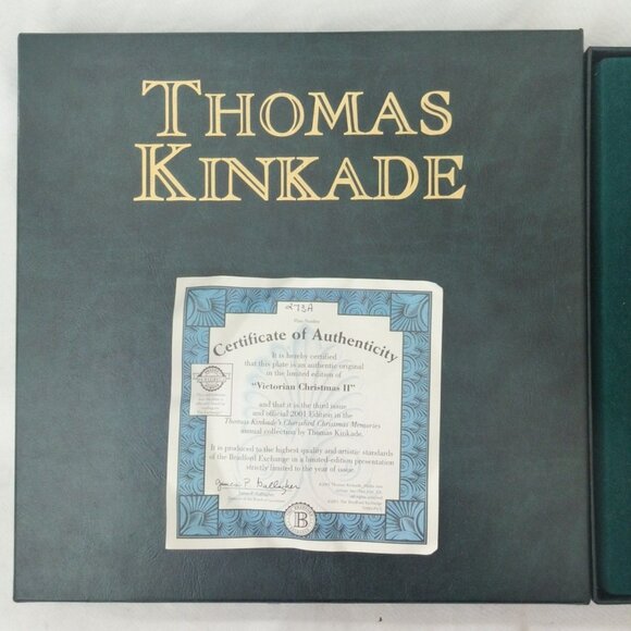 Thomas Kinkade Victorian Christmas II 2001 Braford Exchange Collectors Plate - Picture 5 of 9